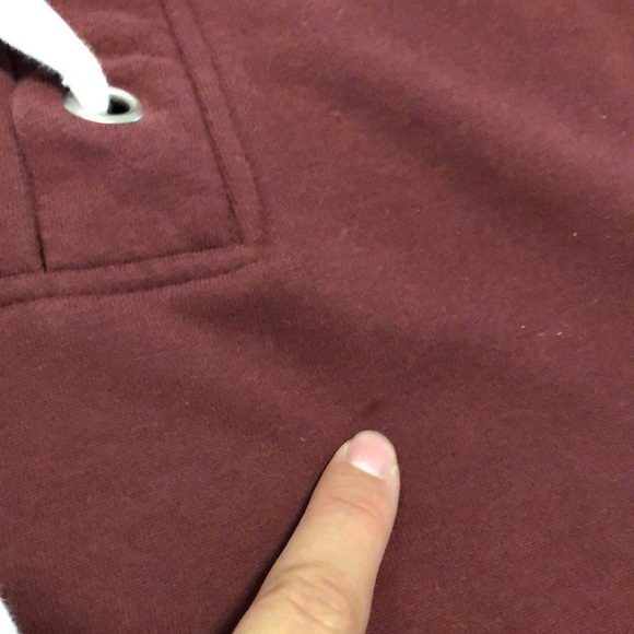 Ellie & Kate Womens Sweatshirt Dress Sz XL Burgundy Ties High Low Comfy Cozy - Picture 8 of 11